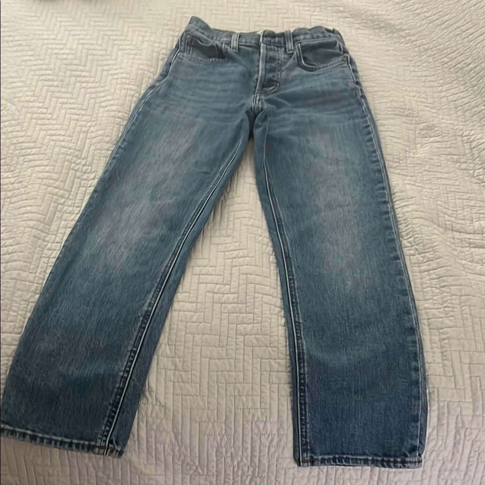 Women’s Denim Forum Arlo High Rise Straight Blue Jeans Size W23 L26 like new